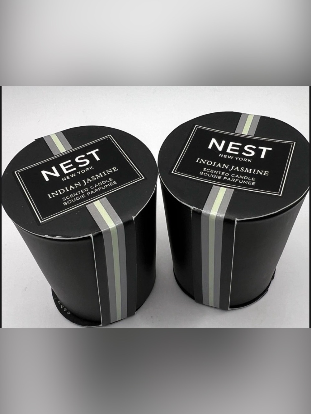 Nest 2pk Candles Indian Jasmine Scent  - Black Ceramic NEW